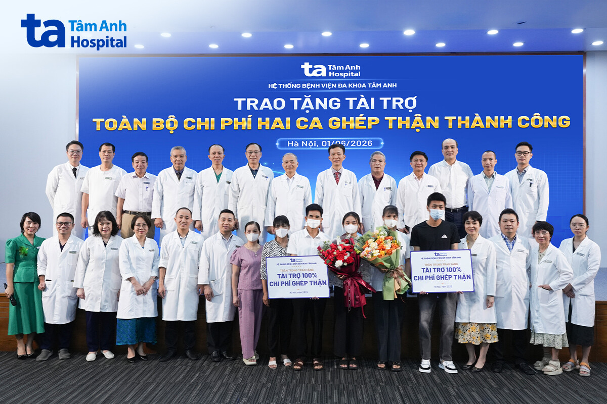tâm anh trao tặng tài trợ chi phí ghép thận thành công