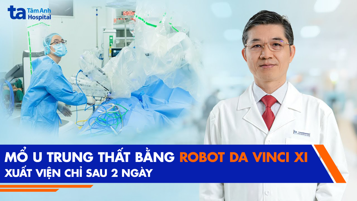 video mổ u trung thất bằng robot da vinci xi
