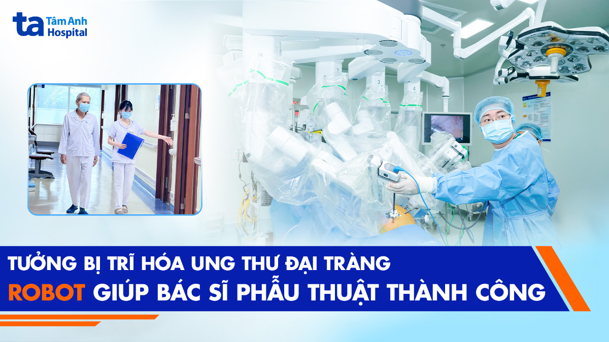 video robot giúp phẫu thuật ung thư đại tràng