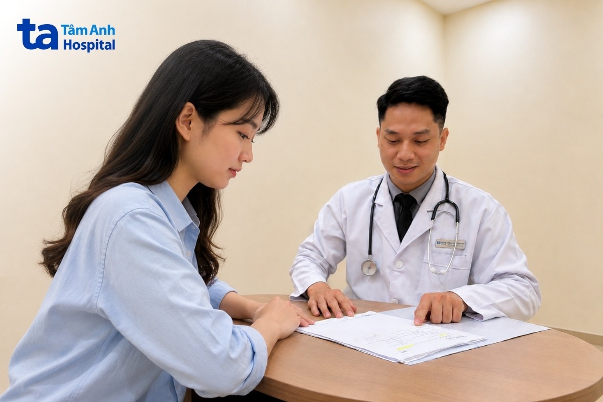 bác sĩ hoàng anh thăm khám bệnh
