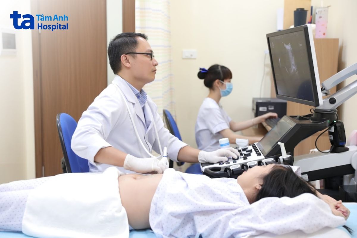 Bác Sĩ Đang Siêu Âm Chẩn Đoán Túi Mật