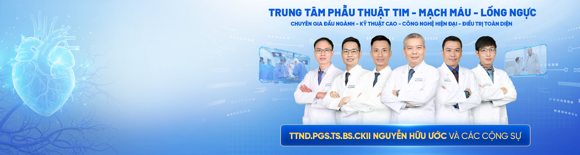 banner trung tâm phẫu thuật tim, mạch máu và lồng ngực