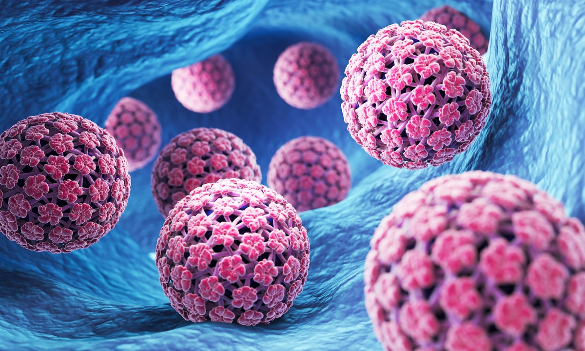 Hình ảnh cận cảnh mô phỏng cấu trúc các hạt virus HPV