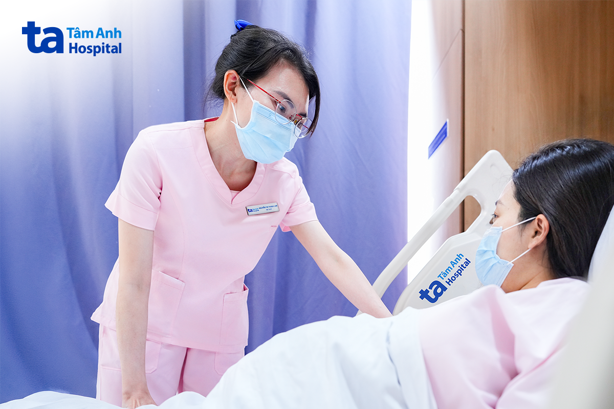 chị hồng được chăm sóc tại bvđk tâm anh