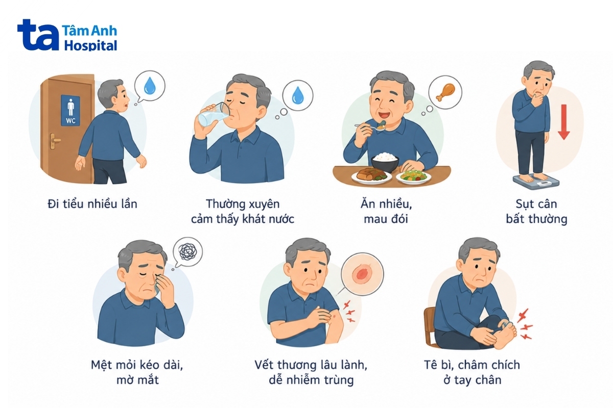 dấu hiệu cảnh báo tiểu đường