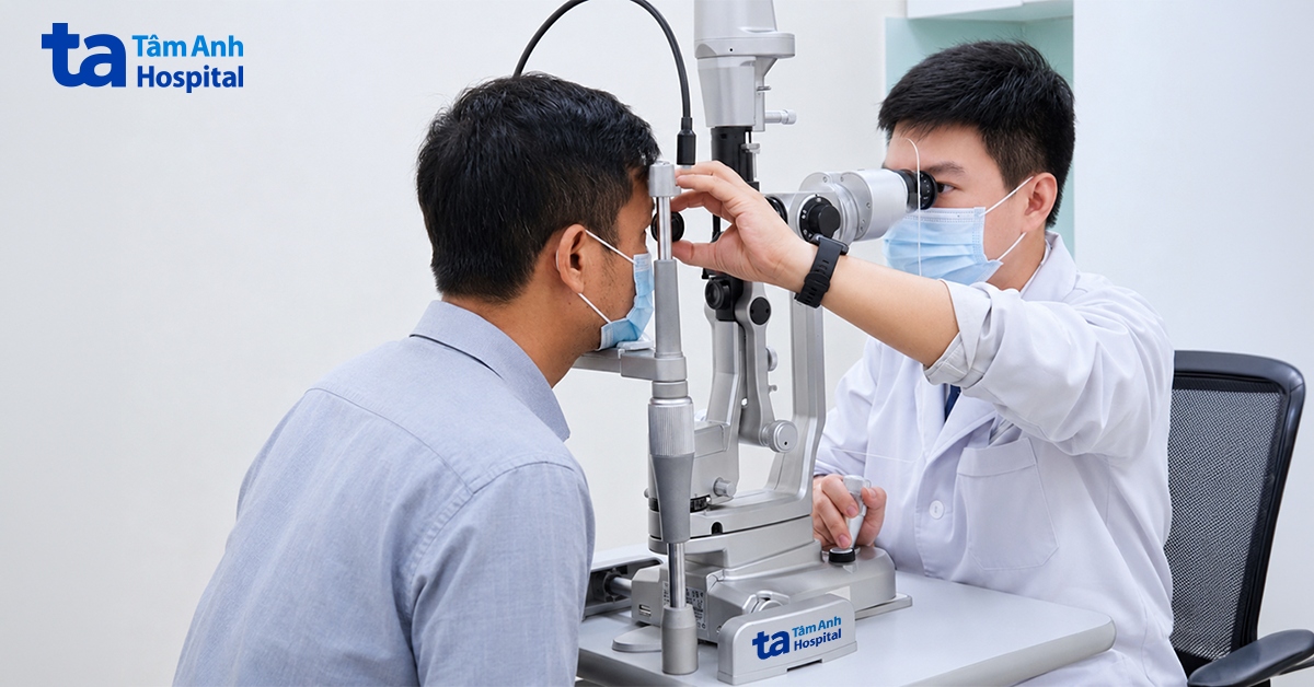 Gần mù hai mắt sau cơn tăng huyết áp ác tính
