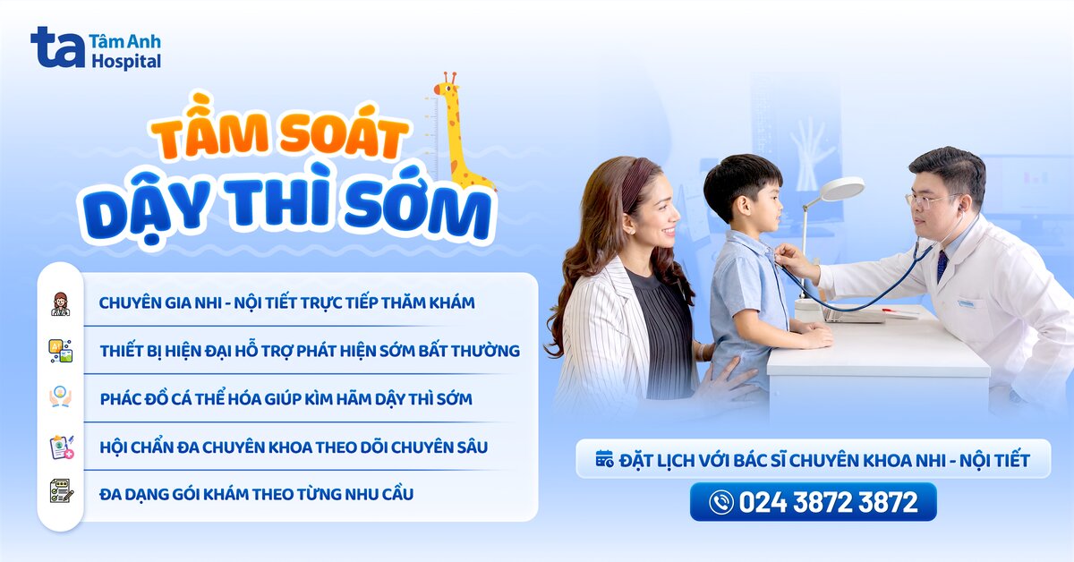 Gói tầm soát dậy thì sớm ở trẻ em