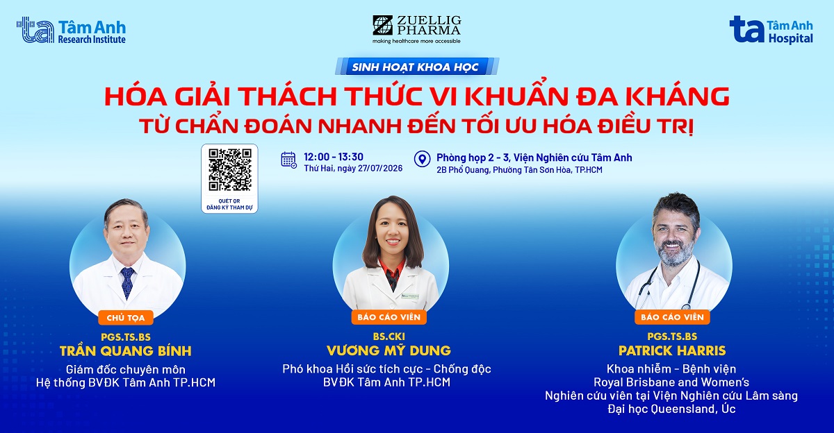 Sinh hoạt khoa học “Hóa giải thách thức vi khuẩn đa kháng: Từ chẩn đoán nhanh đến tối ưu hóa điều trị”
