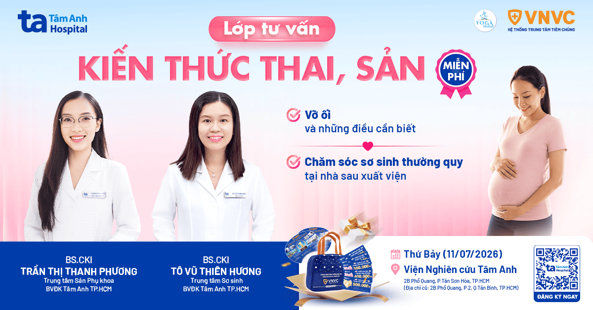 Lớp học tiền sản số 12, BVĐK Tâm Anh TP.HCM, Ngày 11/7/2026