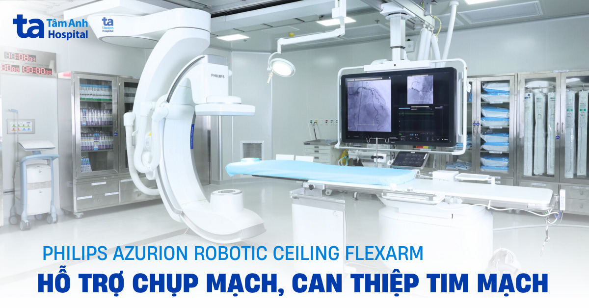 Philips Azurion Robotic Ceiling FlexArm: Can Thiệp Tim Mạch