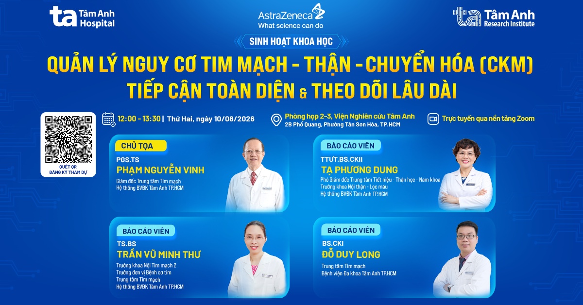 Quản lý nguy cơ tim mạch – thận – chuyển hóa (CKM): Tiếp cận toàn diện và theo dõi lâu dài