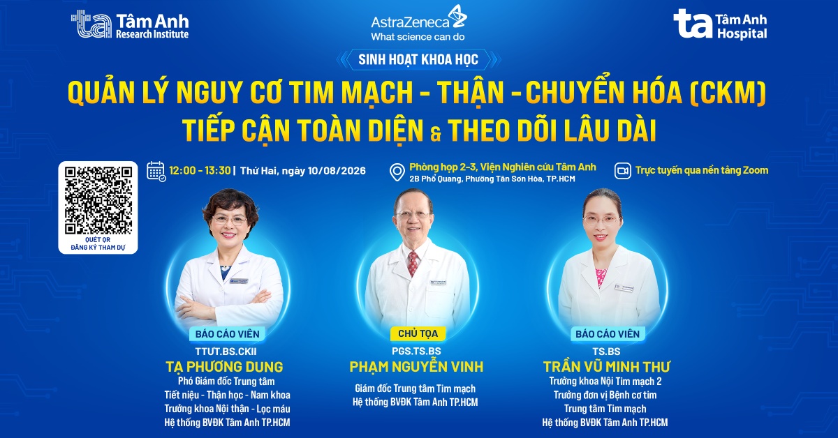 Quản lý nguy cơ tim mạch – thận – chuyển hóa (CKM): Tiếp cận toàn diện và theo dõi lâu dài