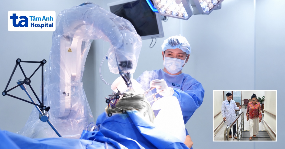 Từ Campuchia đến Việt Nam thay khớp gối bằng robot