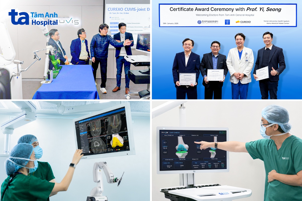 Bác sĩ Bệnh viện Tâm Anh tham gia khóa đào tạo chuyên sâu phẫu thuật thay khớp bằng robot AI CUVIS-Joint tại Hàn Quốc, không ngừng triển khai, đào tạo, chuyển giao mở rộng ứng dụng.