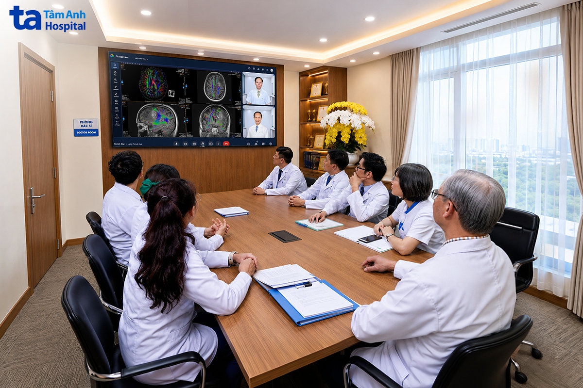 Các chuyên gia, bác sĩ Tâm Anh tại Hà Nội và TP.HCM cùng hội chẩn trên nền tảng dữ liệu liên thông