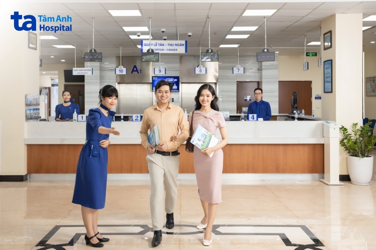 Khách hàng khi đến khám sức khỏe tổng quát tại tâm anh