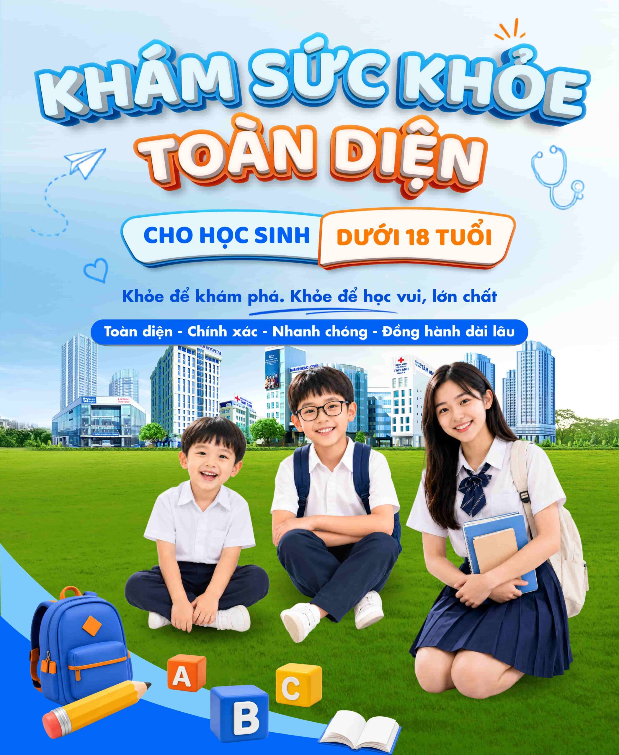 Khám sức khỏe toàn diện cho học sinh dưới 18 tuổi