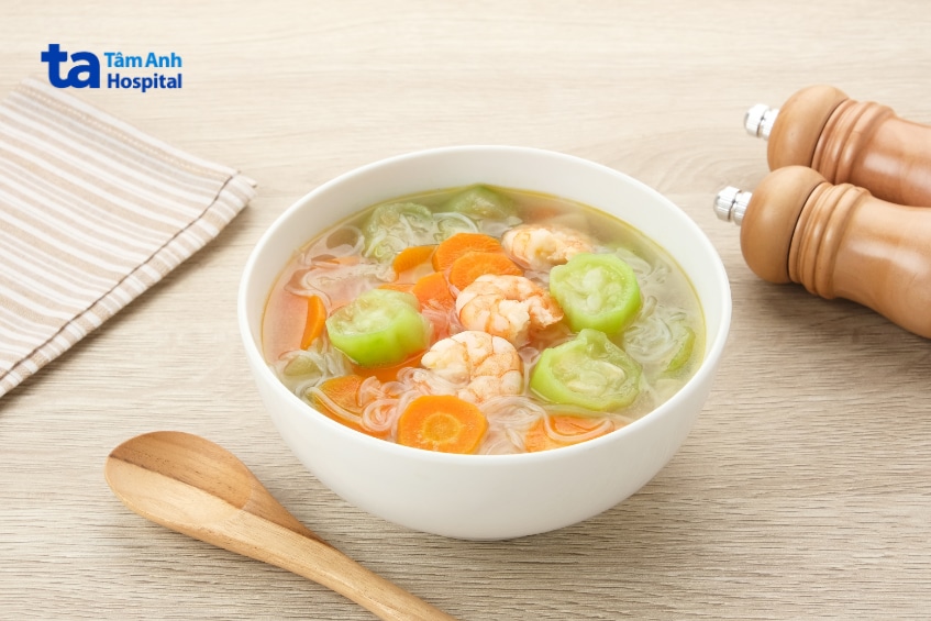 Mướp có thể chế biến thành nhiều món ăn bổ dưỡng cho mẹ bầu.
