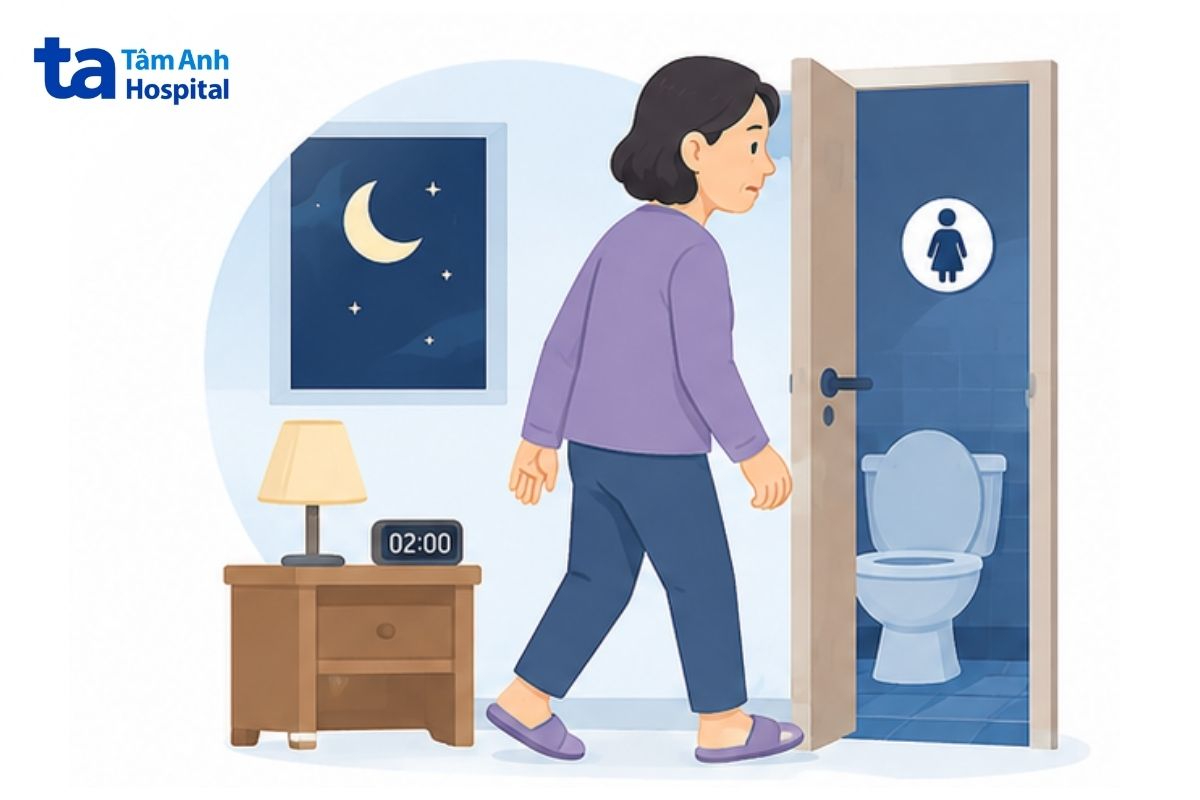 người bệnh đi tiểu thường xuyên, kể cả vào ban đêm