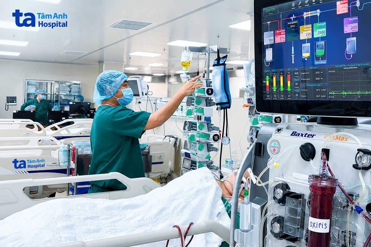 người bệnh được chăm sóc tích cực ở khoa icu