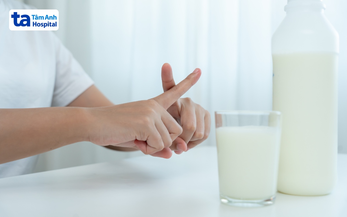 sữa không được bảo quản đúng cách
