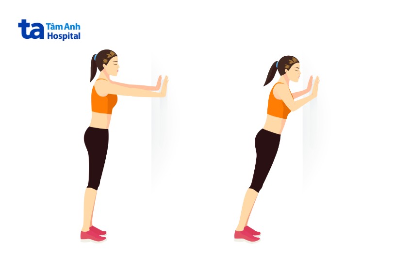chống đẩy trên tường cho người viêm khớp dạng thấp