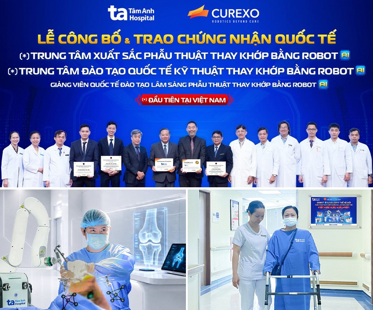 Đơn vị đầu tiên tại Việt Nam đạt chứng nhận Trung tâm Xuất sắc, Trung tâm Đào tạo Quốc tế và Giảng viên Quốc tế thay khớp bằng Robot AI CUVIS-Joint