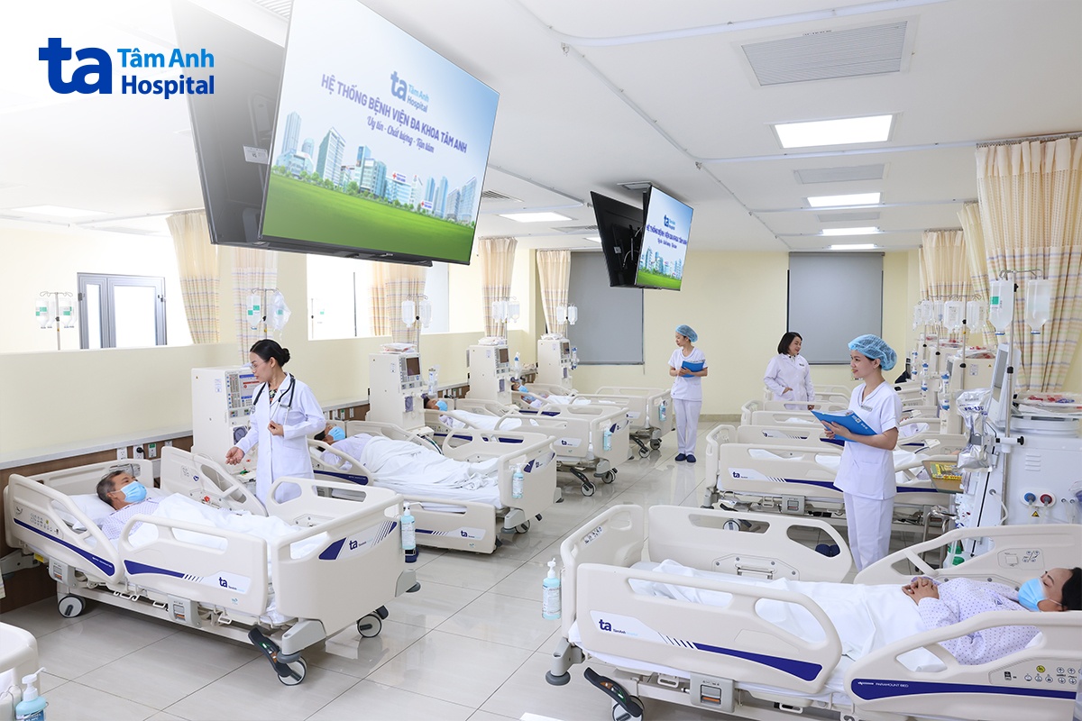 cơ sở vật chất chạy thận tại tâm anh