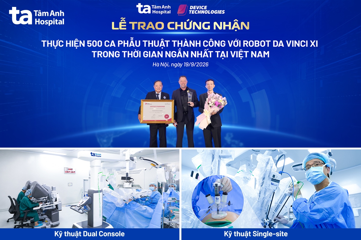 đại diện hệ thống bệnh viện nhận kỷ lục mới về “siêu” robot Da Vinci Xi