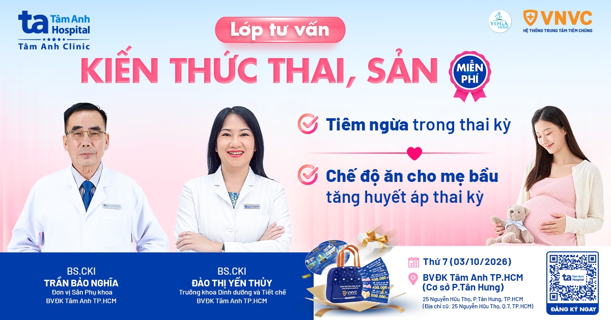 Lớp học tiền sản số 10, BVĐK Tâm Anh TP.HCM (cơ sở P.Tân Hưng), ngày 03/10/2026