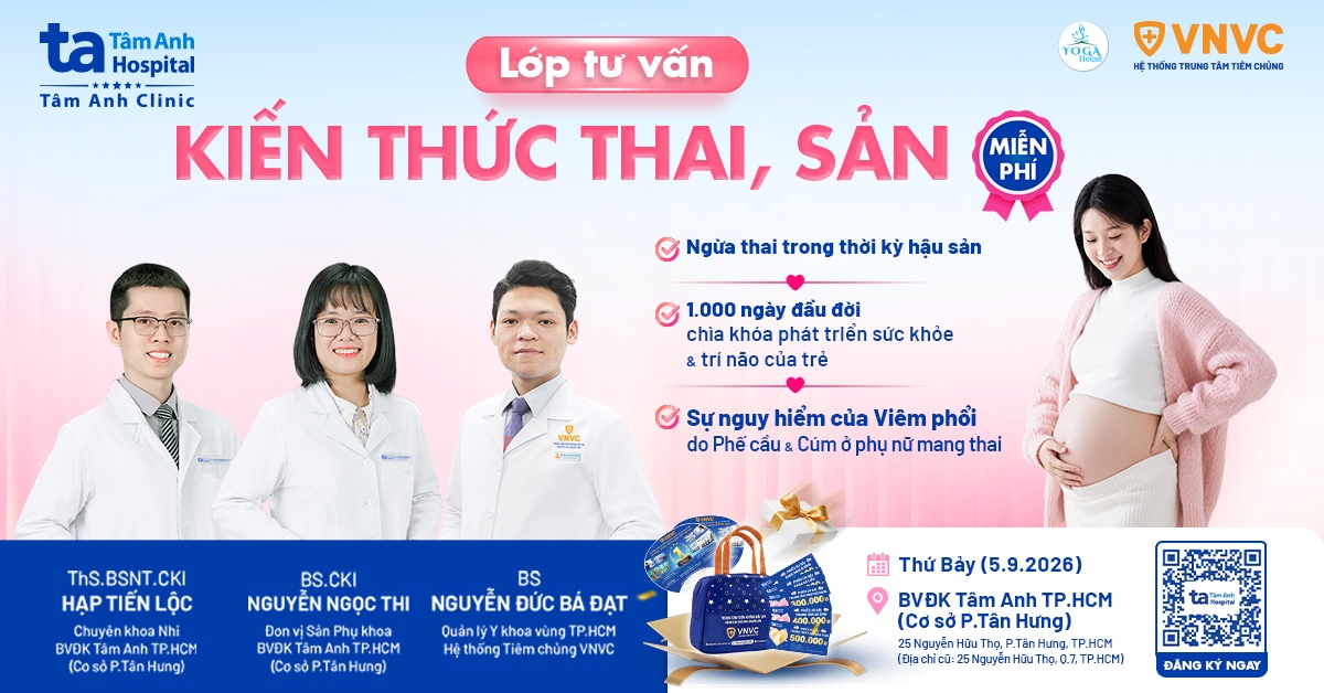 Lớp học tiền sản số 09, BVĐK Tâm Anh TP.HCM (cơ sở P.Tân Hưng), ngày 5/9/2026