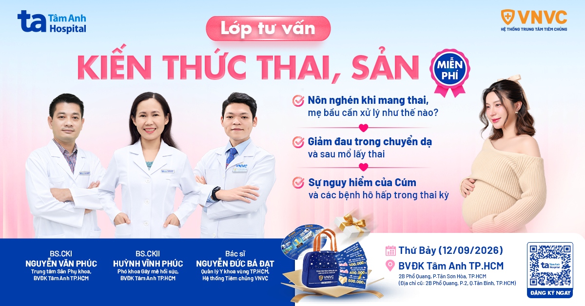 Lớp học tiền sản số 16, BVĐK Tâm Anh TP.HCM, Ngày 12/9/2026