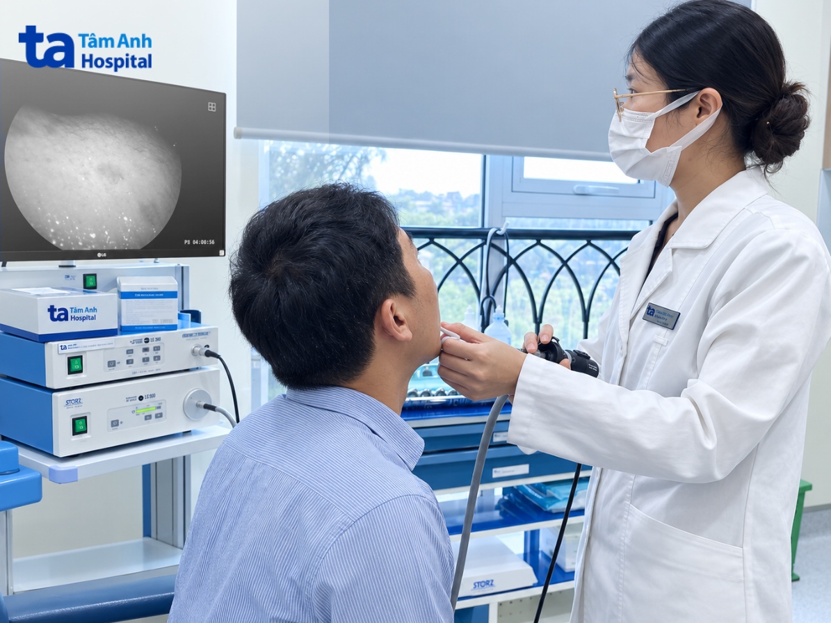 nội soi họng cho người bệnh