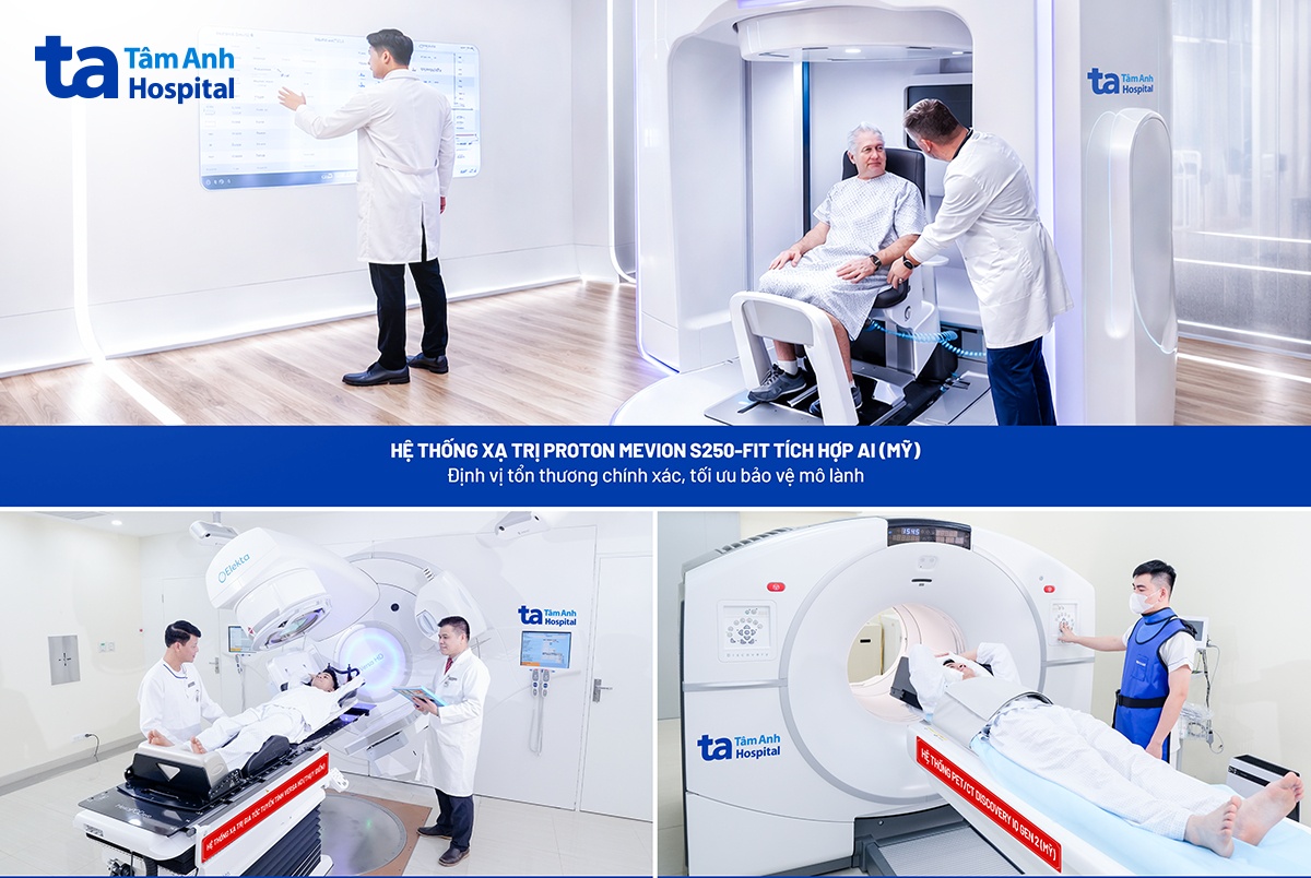Xạ trị proton tư thế ngồi, xạ trị gia tốc Versa HD và PET/CT tích hợp AI hoàn thiện hệ sinh thái chẩn đoán - điều trị ung thư công nghệ cao