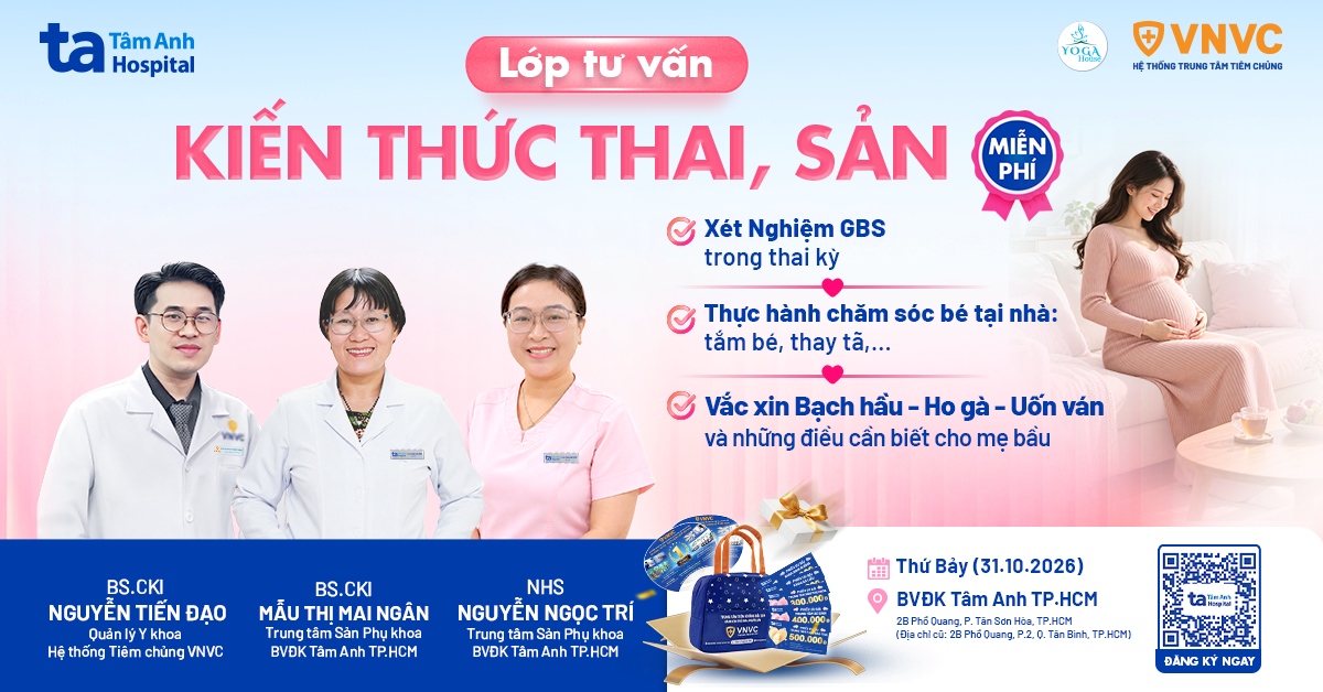 Lớp học tiền sản số 19, BVĐK Tâm Anh TP.HCM, Ngày 31/10/2026
