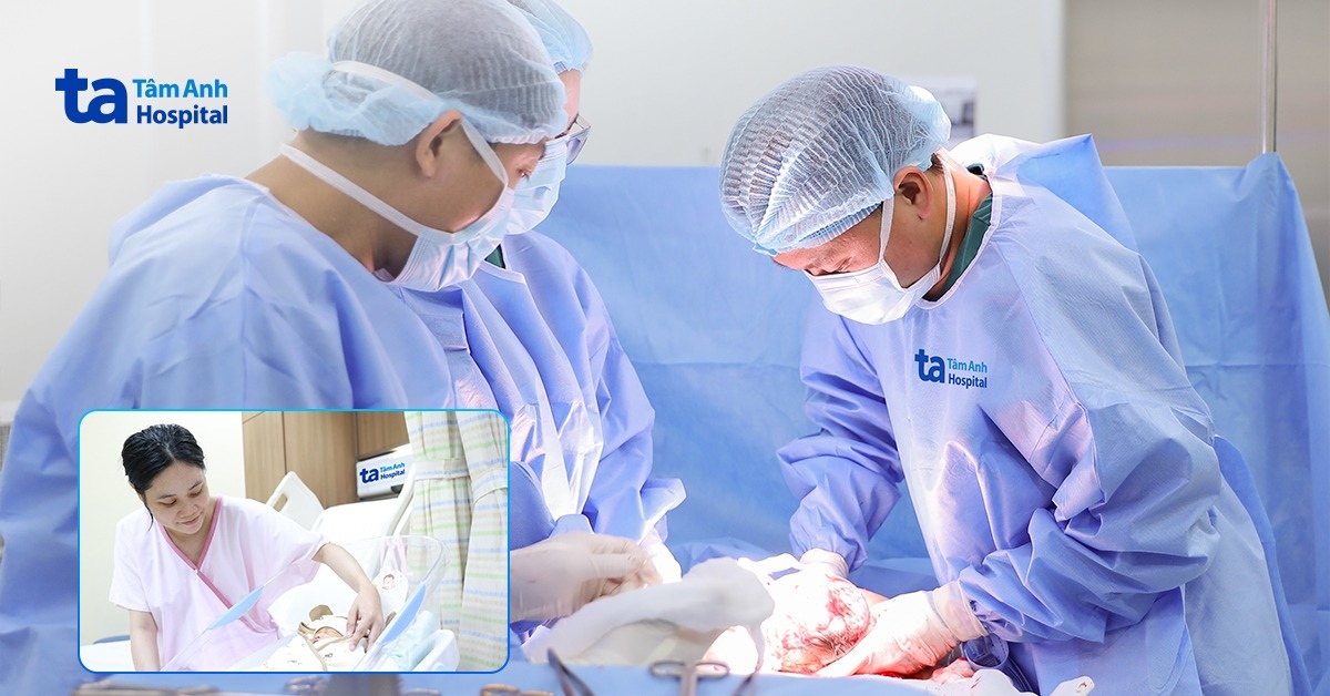 Mổ khẩn cứu mẹ con sản phụ nhau bong non
