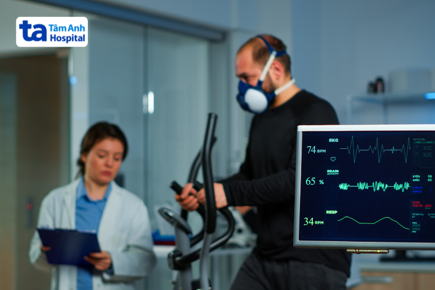 mô phỏng quá trình đo gắng sức tim phổi