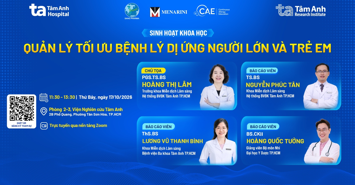 Sinh hoạt khoa học: Quản lý tối ưu bệnh lý dị ứng người lớn và trẻ em