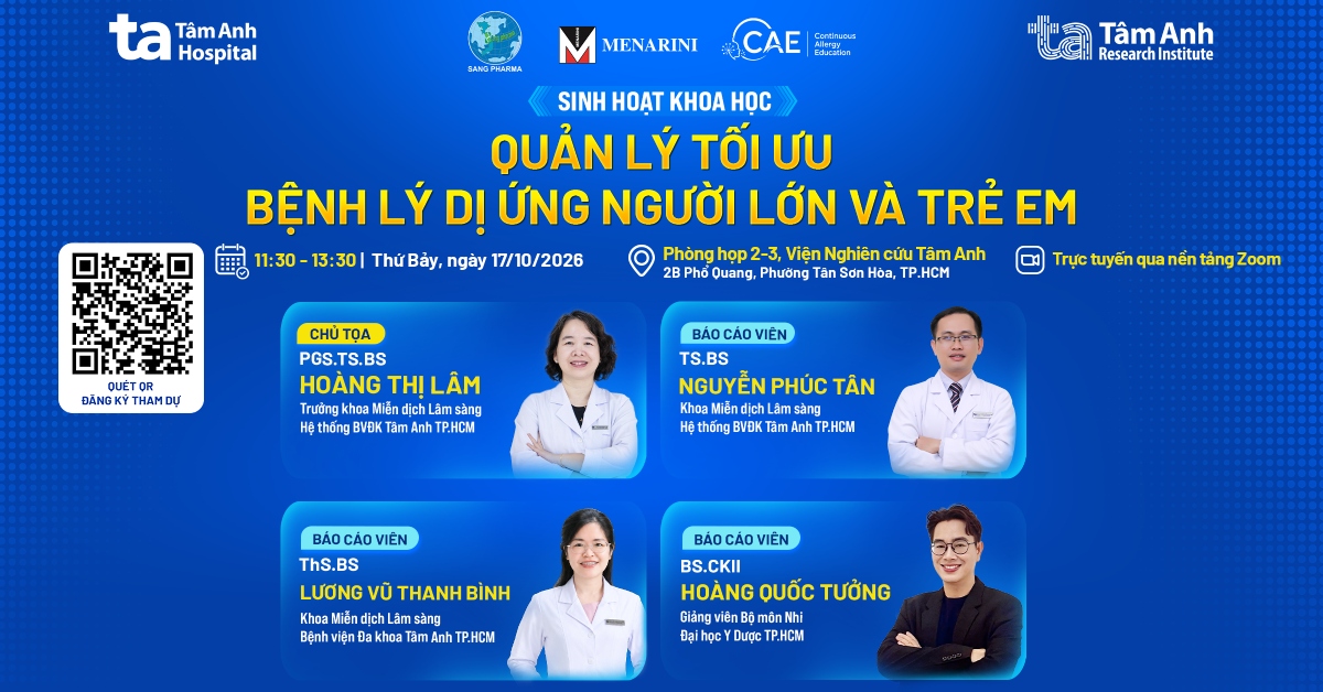 Sinh hoạt khoa học: Quản lý tối ưu bệnh lý dị ứng người lớn và trẻ em