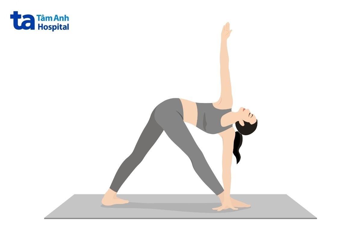 Bài Tập Yoga Cho Người Bị Thoái Hóa Cột Sống Tại Nhà Yoga Tư Thế Tam Giác Cho Người Bị Thoái Hóa Cột Sống